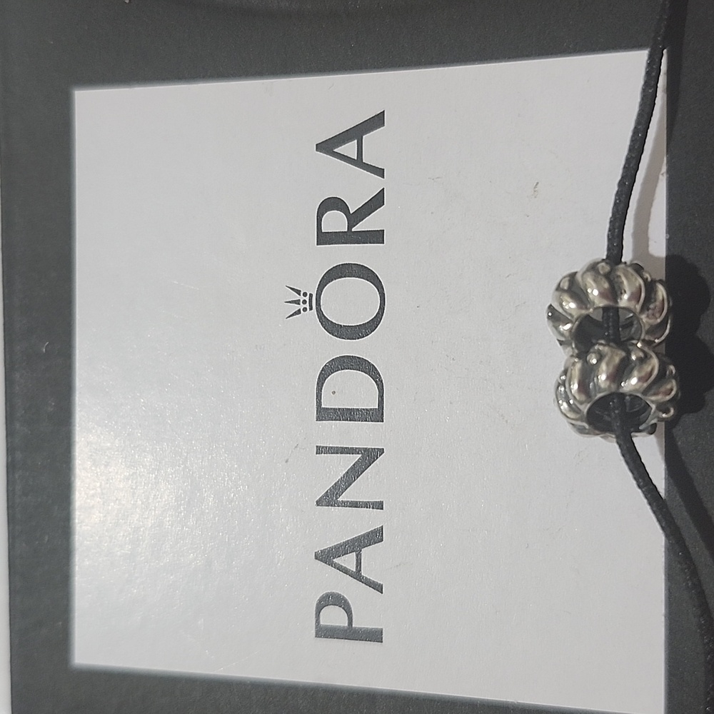 Pandora Retired Sterling Silver Heart Beats Spacers, Set Of 2- 790450 - Picture 2 of 4